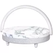 Настольная лампа с беспроводной зарядкой и колонкой Ezvalo Wireless Charging Music Lamp 10W White Marble, Цвет: Серый - GOODMi
