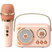 Колонка Bluetooth для караоке Chat Rabbit B152 (один динамик + один микрофон) Sakura Pink - GOODMi