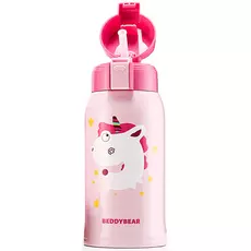 Детский термос Cup Bear 3D Retro Cute Pet 600 ml Pink Unicorn - GOODMi
