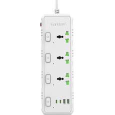 Сетевой фильтр Earldom SC10 (2м/3 Sockets+2USB-A+2Type-C) Белый - GOODMi