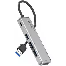 USB-хаб Earldom HUB12 (4USB-A+1Type-C) (40см) Grey - GOODMi