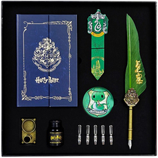 Подарочный набор Harry Potter Wizards World Slytherin (ручка-перо, конверт, блокнот, баночка с чернилами,значок), Цвет: Зеленый - GOODMi