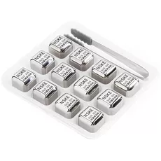 Камни для виски из нержавеющей стали NSKE Steel Ice SUS316 (12шт + щипцы) - GOODMi
