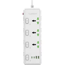 Сетевой фильтр Earldom SC10 (2м/3 Sockets+2USB-A+2Type-C) Белый - GOODMi