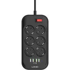 Сетевой фильтр LDNIO SE6403 4USB*6 розеток 2м grey - GOODMi