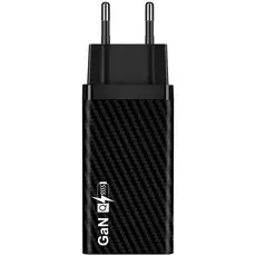 Зарядное устройство GaN 65W USB + Type-C EU Black, Цвет: Черный - GOODMi