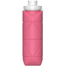 Складная силиконовая спортивная Бутылка для воды Buffis Joy 600ml (устойчивая к падениям и высоким температурам) Pink, Цвет: Розовый - GOODMi