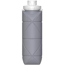 Складная силиконовая спортивная Бутылка для воды Buffis Joy 600ml (устойчивая к падениям и высоким температурам) Grey, Цвет: Серый - GOODMi