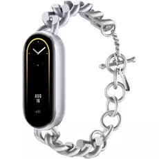 Металлический браслет для Xiaomi Band 9 с пряжкой-цепочкой - GOODMi