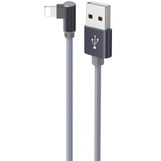 Кабель Borofone BX26 Lightning угловой нейлоновый 1m серый - GOODMi