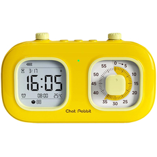Часы-датчик температуры и влажности с секундомером Chat Rabbit NJWJ030 Time Manager Yellow - GOODMi
