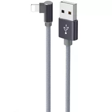 Кабель Borofone BX26 Lightning угловой нейлоновый 1m серый - GOODMi