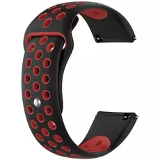 Ремешок силиконовый спортивный 22mm Черный/Красный - GOODMi