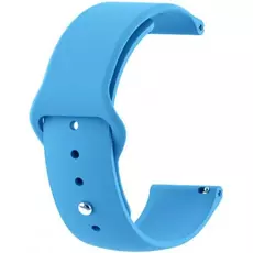 Ремешок силиконовый с кнопкой 22mm голубой - GOODMi