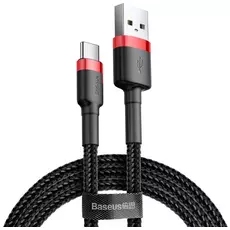Кабель Baseus cafule Cable USB-A/Type-C 3A 1m red-black (CATKLF-B91) - GOODMi