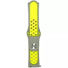 Ремешок силиконовый спортивный 22mm Серый/Зеленый - GOODMi