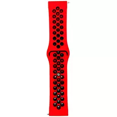 Ремешок силиконовый спортивный 22mm Красный/Черный - GOODMi