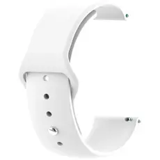 Ремешок силиконовый с кнопкой 22mm белый - GOODMi