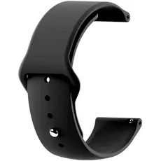 Ремешок силиконовый с кнопкой 22mm черный - GOODMi