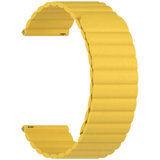 Ремешок кожаный 20mm Lyambda Pollux Yellow (DSP-15-20-YL), Основной цвет: Желтый - GOODMi