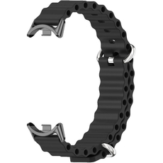 Ремешок cиликоновый рифлёный Mijobs для Xiaomi Band 8 Черный, Основной цвет: Черный - GOODMi