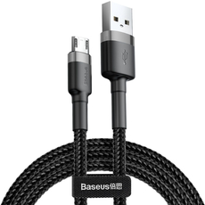 Кабель Baseus cafule Cable USB-A/MICRO-USB 2.4A 1m grey-black - GOODMi
