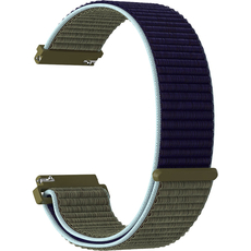 Ремешок нейлоновый 22mm Lyambda Vega Khaki-blue (DS-GN-03-22-46), Основной цвет: Хаки - GOODMi