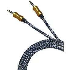AUX кабель JD143 тканевый 1m black - GOODMi