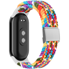Текстильный ремешок для Xiaomi Mi Band 8 Белый с магнитной застежкой, Основной цвет: Multicolor - GOODMi