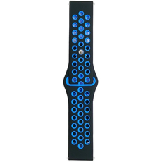 Ремешок силиконовый Nike Sport 22mm Черный/Синий - GOODMi
