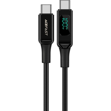 Кабель ACEFAST C6-03 Digital Display 100W Nylon Type-C to Type-C 2m Black - GOODMi