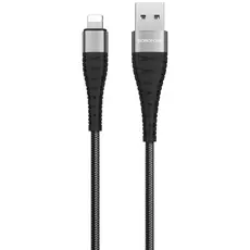 Кабель Borofone BX32 Nylon USB A/Lightning (1м/2.4A) черный - GOODMi