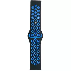 Ремешок силиконовый Nike Sport 22mm Черный/Синий - GOODMi