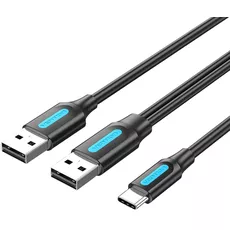 Кабель с дополнительным питанием Vention USB/Type-C+USB - GOODMi