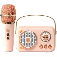 Колонка Bluetooth для караоке Chat Rabbit B152 (один динамик + один микрофон) Sakura Pink - GOODMi