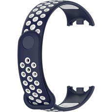 Ремешок силиконовый Nike Sport для Xiaomi Mi Band 8 темно-синий/белый - GOODMi