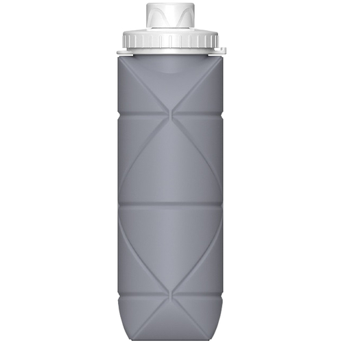 Складная силиконовая спортивная Бутылка для воды Buffis Joy 600ml (устойчивая к падениям и высоким температурам) Grey, Цвет: Серый - GOODMi