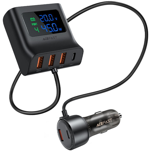 АЗУ ACEFAST B11 HUB с дисплеем 138W (2xUSB-C+4USB) Black - GOODMi