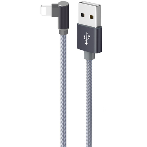 Кабель Borofone BX26 Lightning угловой нейлоновый 1m серый - GOODMi