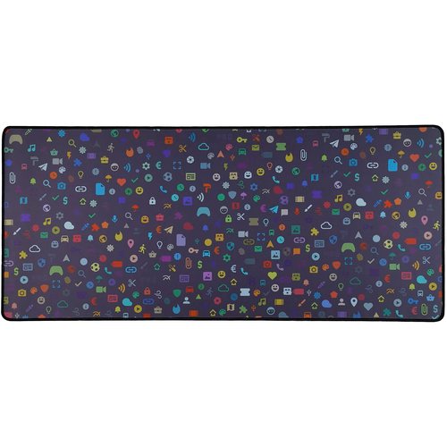 Коврик компьютерный FBB Emoji Black (800х300) - GOODMi