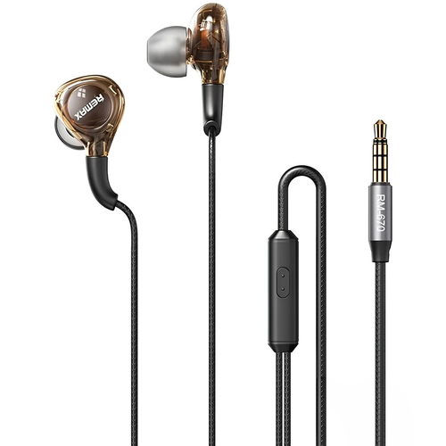 Наушники Remax RM-670 with mic Black, Основной цвет наушников: Черные - GOODMi