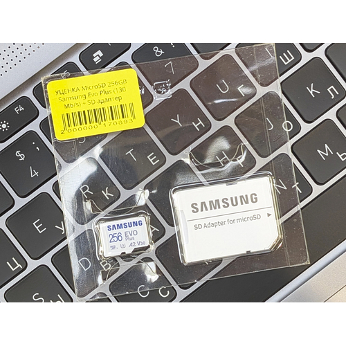 Уценка Карта памяти Samsung EVO Plus microSDXC 256GB + SD адаптер - GOODMi