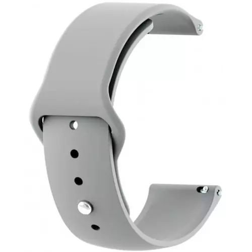Ремешок силиконовый с кнопкой 22mm серый - GOODMi