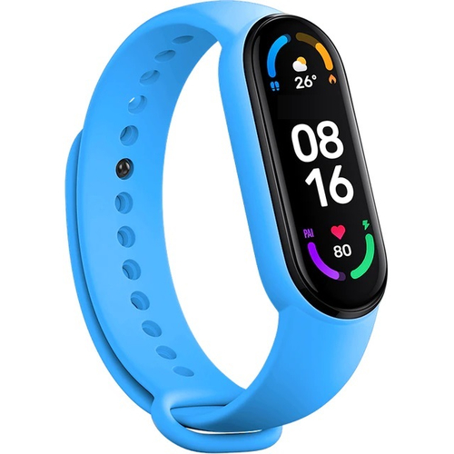 Ремешок силиконовый для Xiaomi Mi Band 7 светло-синий, Основной цвет: Синий - GOODMi