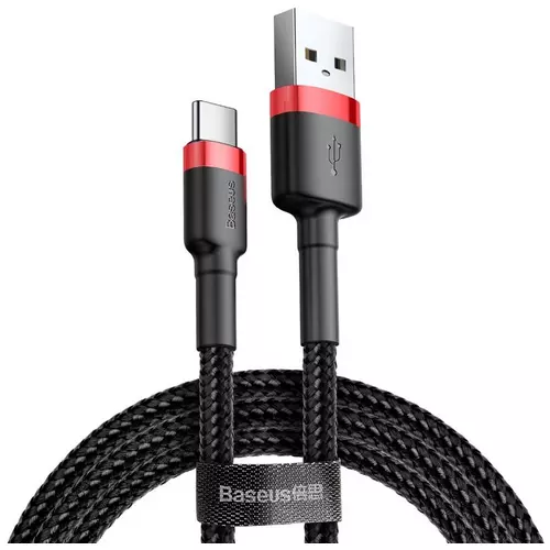 Кабель Baseus cafule Cable USB-A/Type-C 3A 1m red-black (CATKLF-B91) - GOODMi
