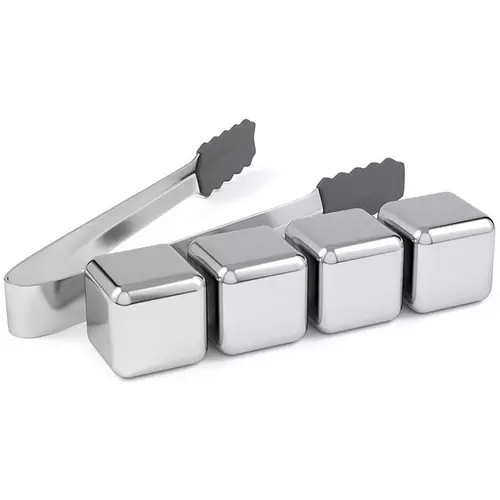 Охлаждающие камни для напитков Circle Joy Stainless Steel Ice Cubes (CJ-BK03) 4 шт - GOODMi