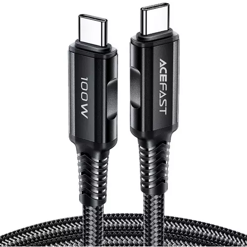 Кабель ACEFAST C4-03 Alluminium 100W Nylon Type-C to Type-C Black - GOODMi
