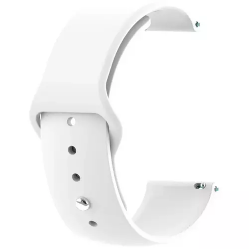 Ремешок силиконовый с кнопкой 22mm белый - GOODMi