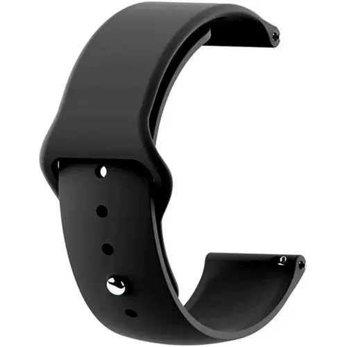 Ремешок силиконовый с кнопкой 22mm черный - GOODMi