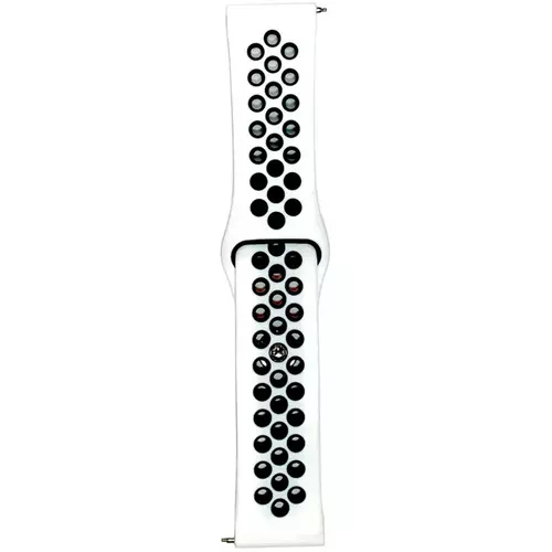 Ремешок силиконовый спортивный 20mm Белый/Черный - GOODMi
